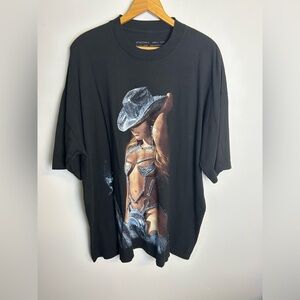 Beyonce Renaissance World Tour Graphic T-Shirt Black Size XXL Concert Western